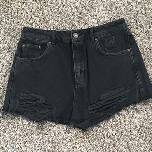 TopShop Black Jean Shorts
